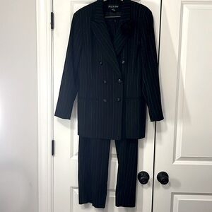 Black pinstripe pantsuit